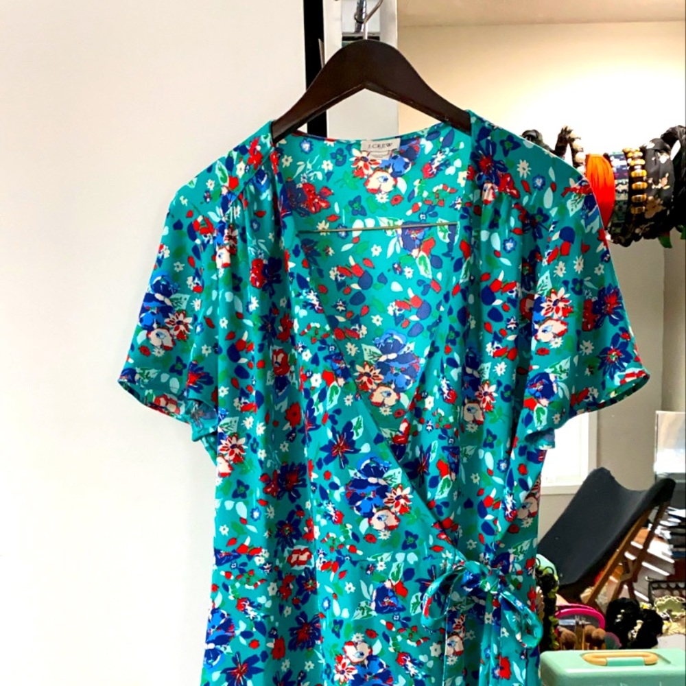 Floral Wrap Dress - J. Crew (Size 14)